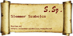 Slemmer Szabolcs névjegykártya