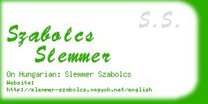 szabolcs slemmer business card